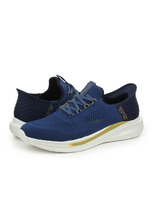 Skechers Męskie Sneakersy Slade Quinto 210810BLU Niebieski | Sklep Monotox
