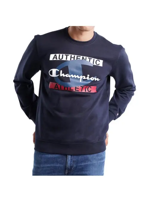Champion Męska Bluza Crewneck Sweatshirt 216604BS501 Granatowy | Sklep Monotox