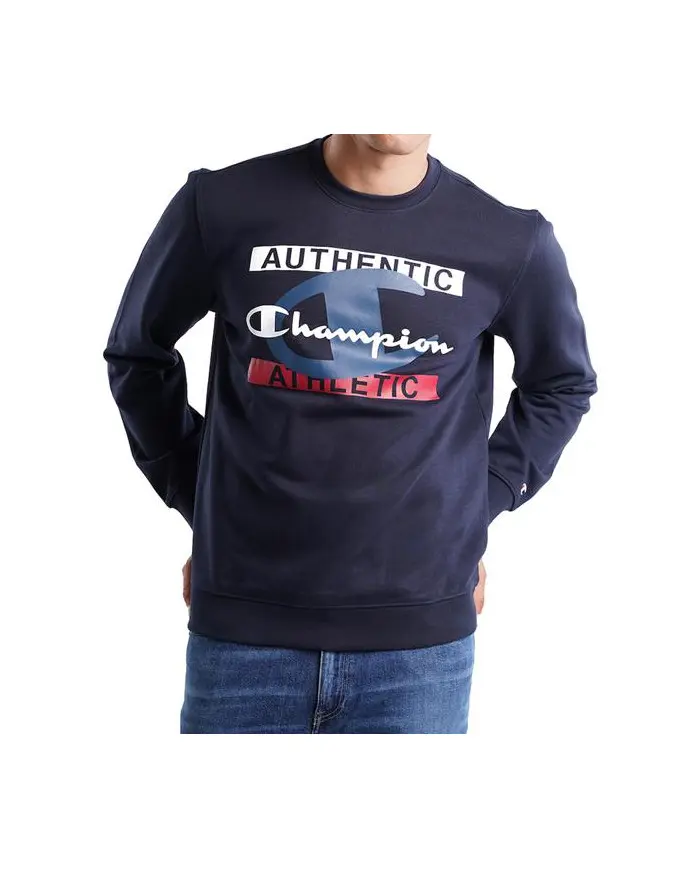 Champion Męska Bluza Crewneck Sweatshirt 216604BS501 Granatowy | Sklep Monotox