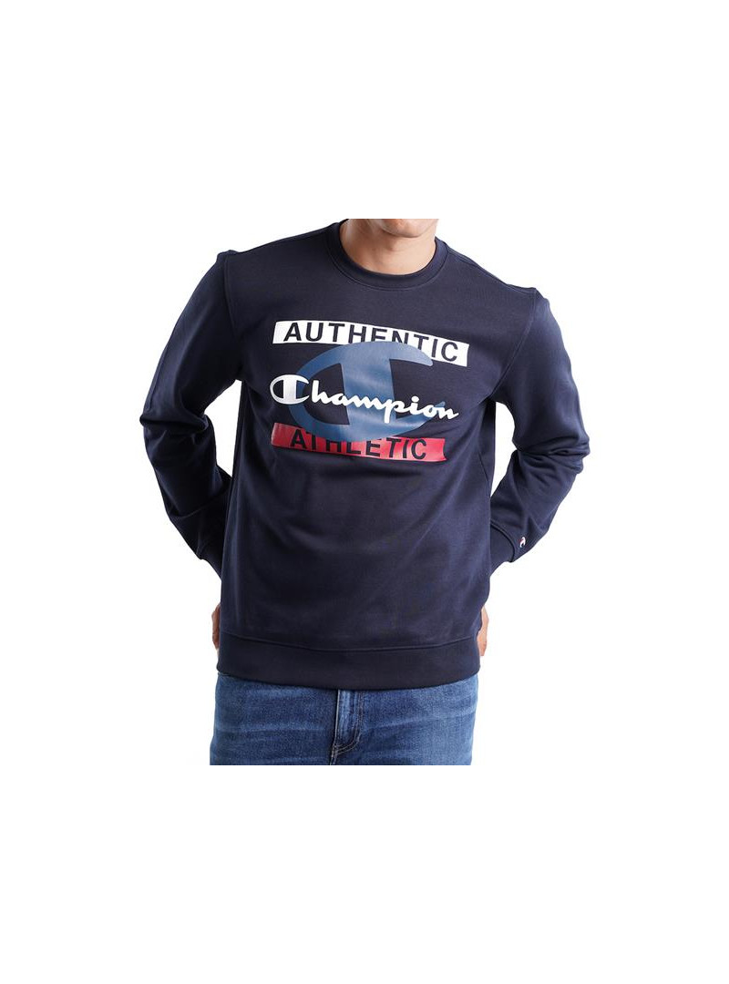 Champion Męska Bluza Crewneck Sweatshirt 216604BS501 Granatowy | Sklep Monotox