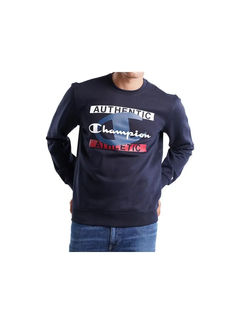 Champion Męska Bluza Crewneck Sweatshirt 216604BS501 Granatowy | Sklep Monotox