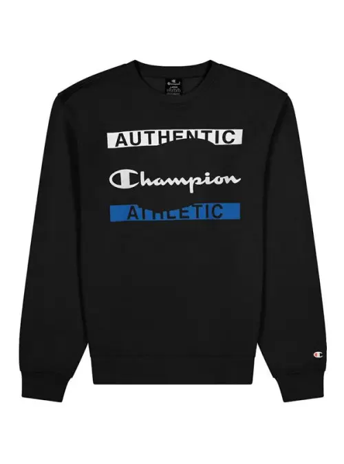Champion Męska Bluza Crewneck Sweatshirt 216604KK001 Czarny | Sklep Monotox