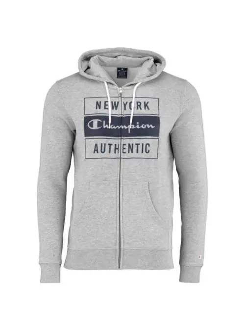 Champion Męska Bluza Hooded Full Zip Sweatshirt 216605EM006 Szary | Sklep Monotox