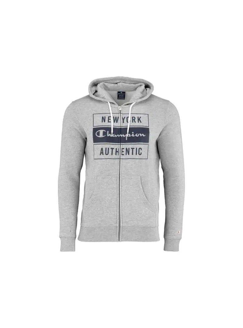 Champion Męska Bluza Hooded Full Zip Sweatshirt 216605EM006 Szary | Sklep Monotox
