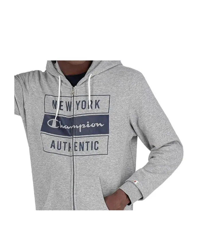 Champion Męska Bluza Hooded Full Zip Sweatshirt 216605EM006 Szary | Sklep Monotox