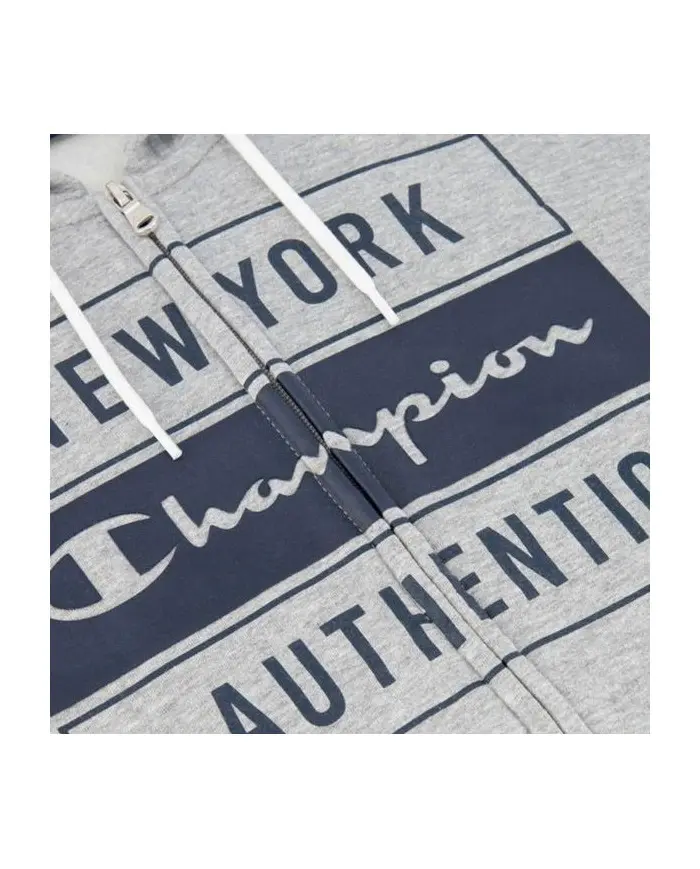 Champion Męska Bluza Hooded Full Zip Sweatshirt 216605EM006 Szary | Sklep Monotox