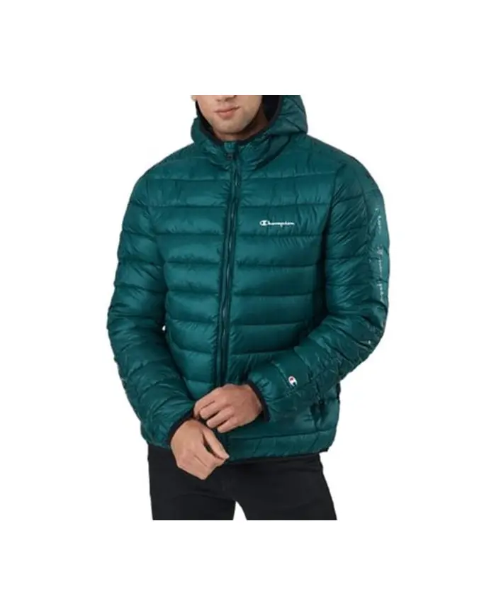 Champion Męska Kurtka Hooded Jacket 216647GS502 Zielony | Sklep Monotox
