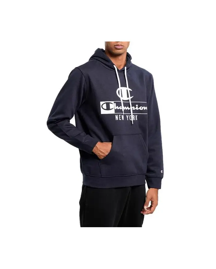 Champion Męska Bluza Hooded Sweatshirt 217994BS501 Granatowy | Sklep Monotox