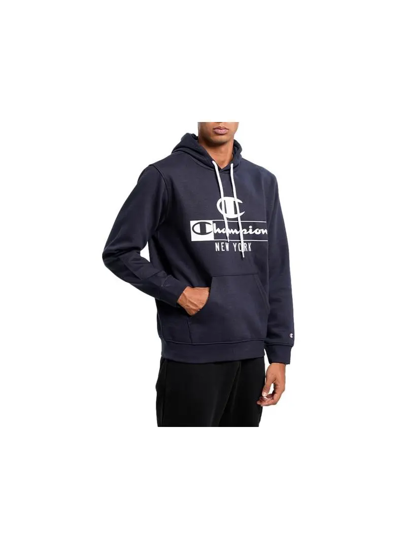 Champion Męska Bluza Hooded Sweatshirt 217994BS501 Granatowy | Sklep Monotox