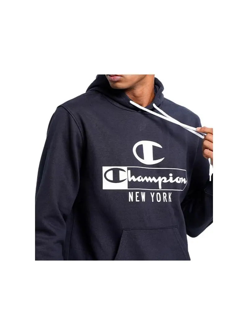 Champion Męska Bluza Hooded Sweatshirt 217994BS501 Granatowy | Sklep Monotox