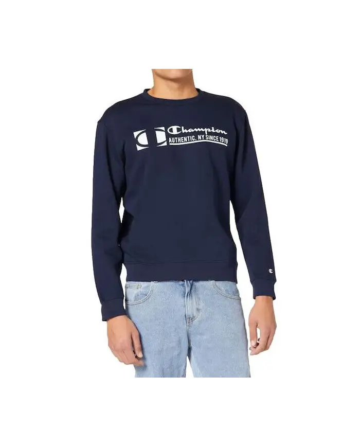 Champion Męska Bluza Crewneck Sweatshirt 217995BS501 Granatowy | Sklep Monotox
