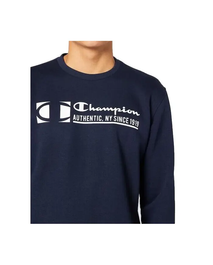 Champion Męska Bluza Crewneck Sweatshirt 217995BS501 Granatowy | Sklep Monotox