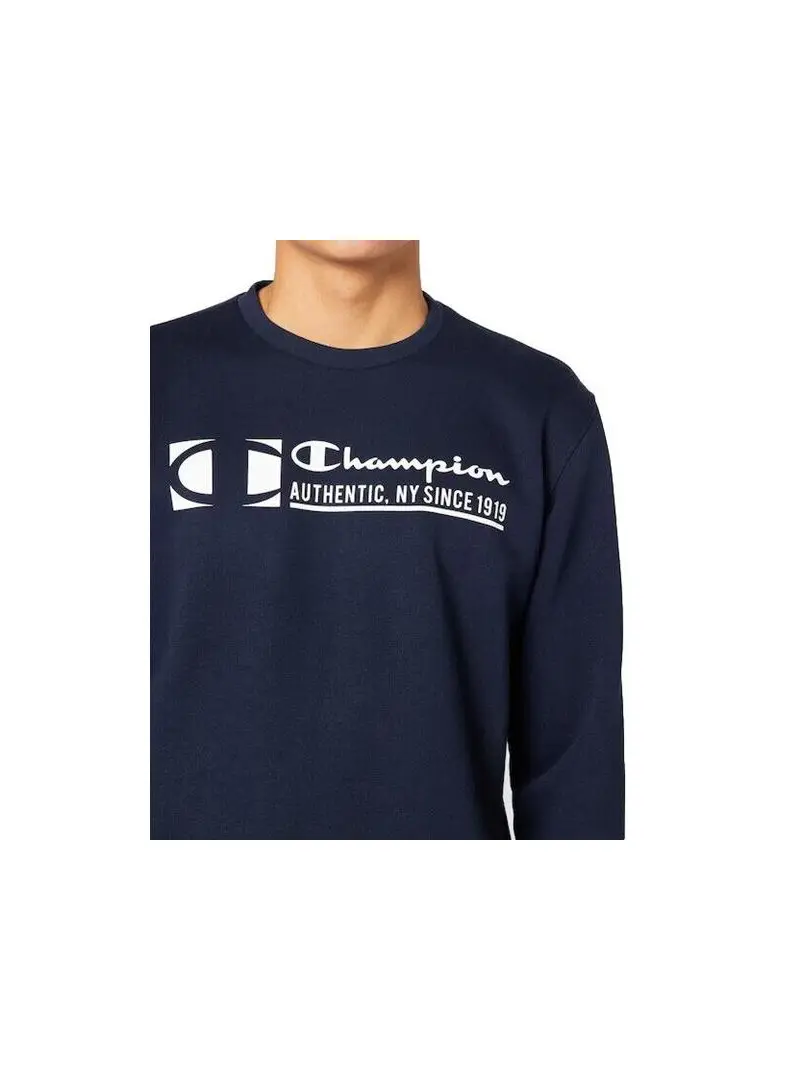 Champion Męska Bluza Crewneck Sweatshirt 217995BS501 Granatowy | Sklep Monotox
