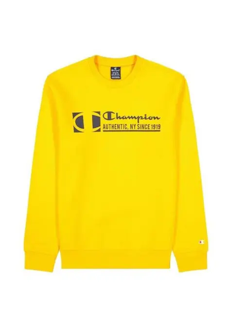 Champion Męska Bluza Crewneck Sweatshirt 217995YS113 Żółty | Sklep Monotox