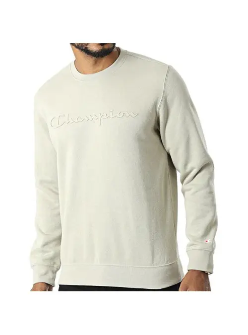 Champion Męska Bluza Crewneck Sweatshirt 218283ES066 Beżowy | Sklep Monotox