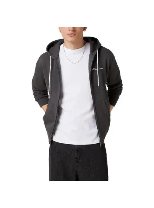 Champion Męska Bluza Hooded Full Zip Sweat 218289ES509 Szary | Sklep Monotox