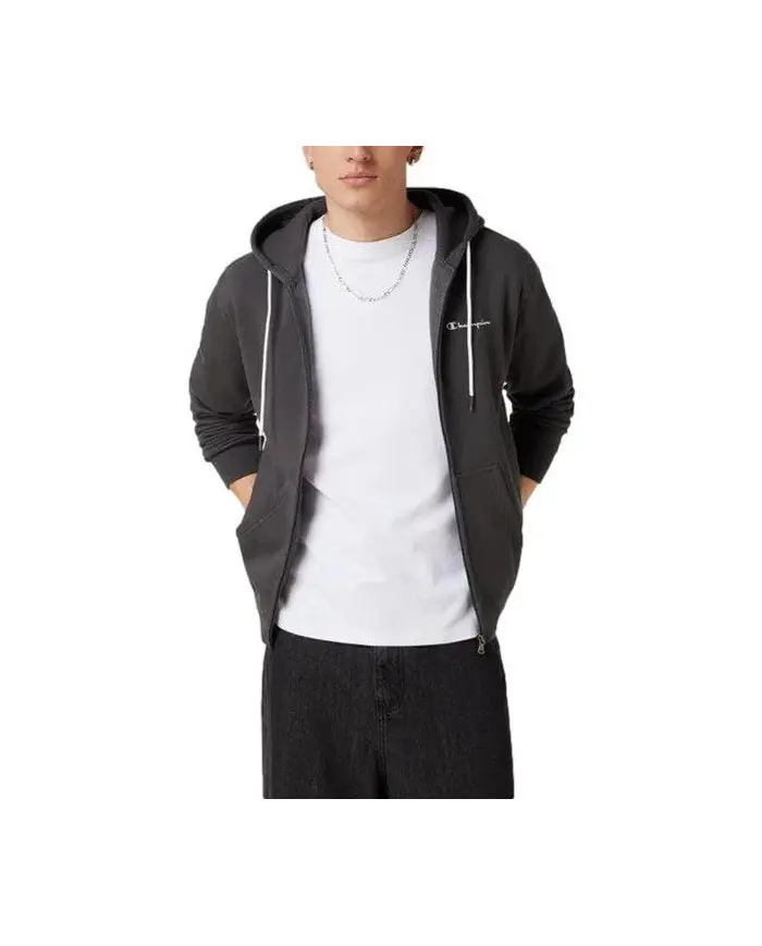 Champion Męska Bluza Hooded Full Zip Sweat 218289ES509 Szary | Sklep Monotox