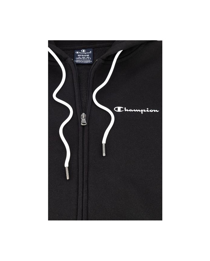 Champion Męska Bluza Hooded Full Zip Sweat 218289KK001 Czarny | Sklep Monotox