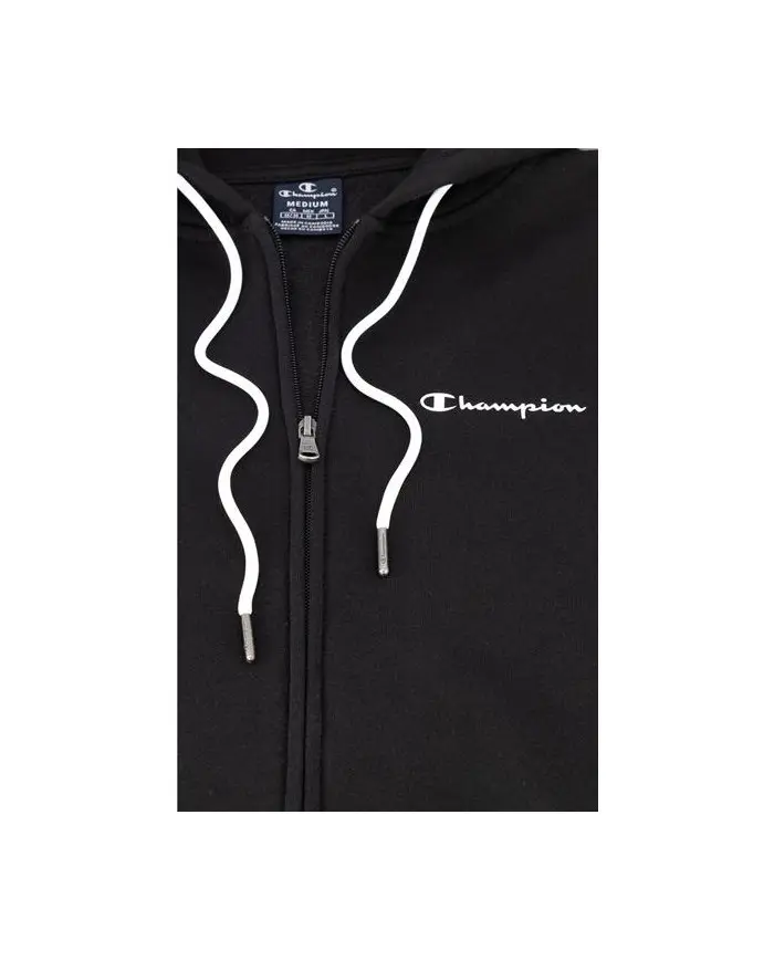 Champion Męska Bluza Hooded Full Zip Sweat 218289KK001 Czarny | Sklep Monotox