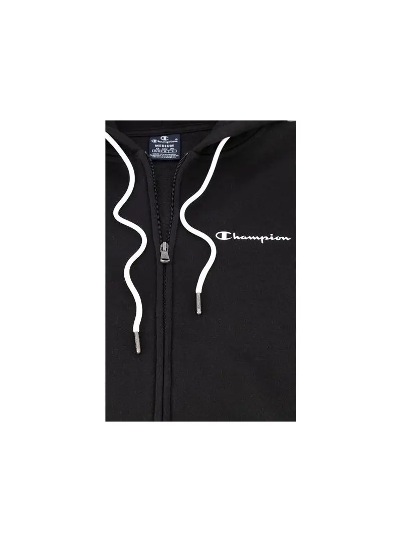 Champion Męska Bluza Hooded Full Zip Sweat 218289KK001 Czarny | Sklep Monotox