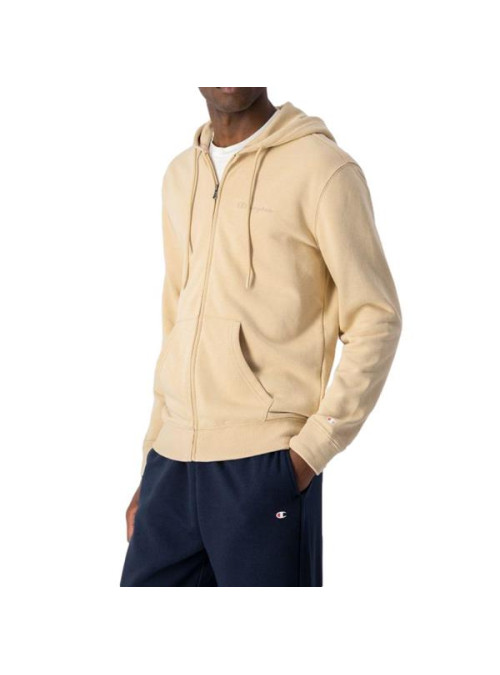 Champion Męska Bluza Hooded Full Zip Sweatshirt 218537MS073 Beżowy | Sklep Monotox