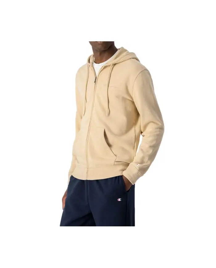 Champion Męska Bluza Hooded Full Zip Sweatshirt 218537MS073 Beżowy | Sklep Monotox
