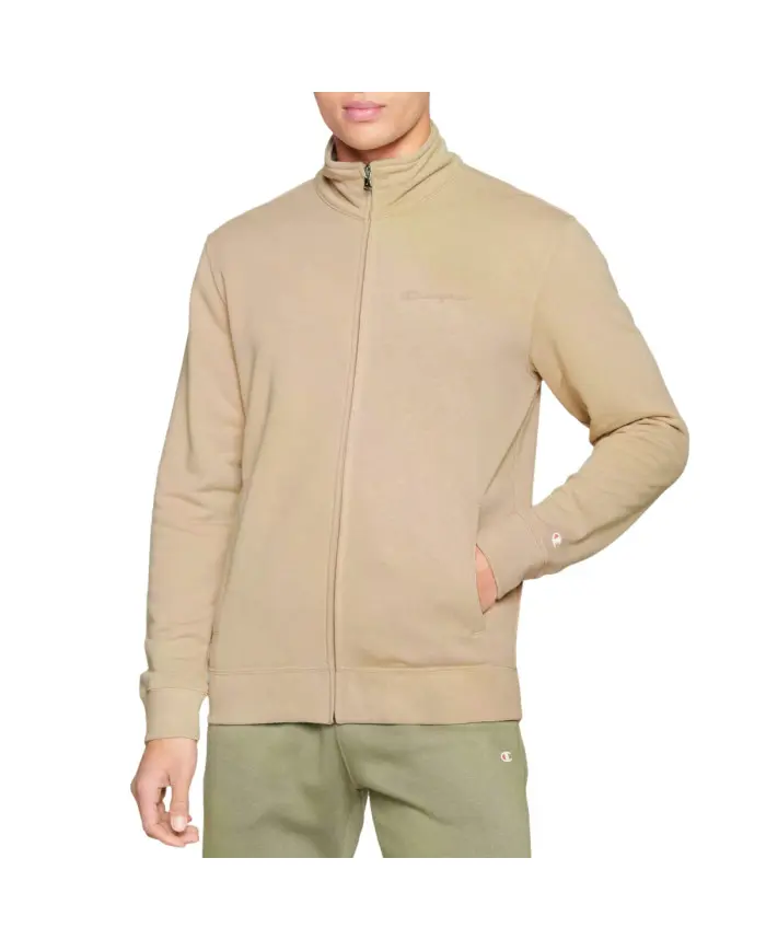 Champion Męska Bluza Full Zip Sweatshirt 218538MS073 Beżowy | Sklep Monotox