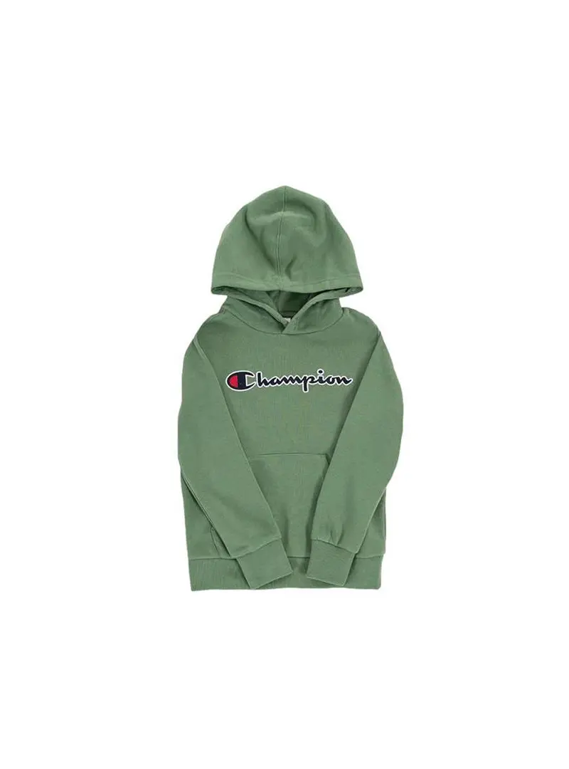 Champion Dziecięca Bluza Hooded Sweatshirt 305949GS098 Zielony | Sklep Monotox