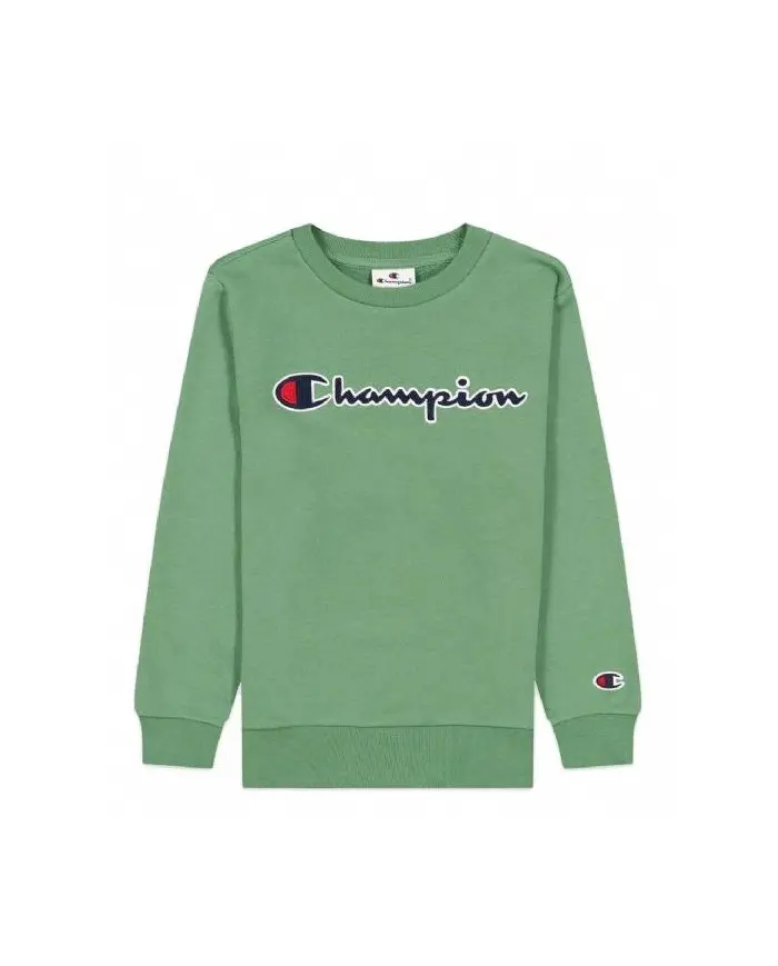 Champion Dziecięca Bluza Crewneck Sweatshirt 305951GS098 Zielony | Sklep Monotox