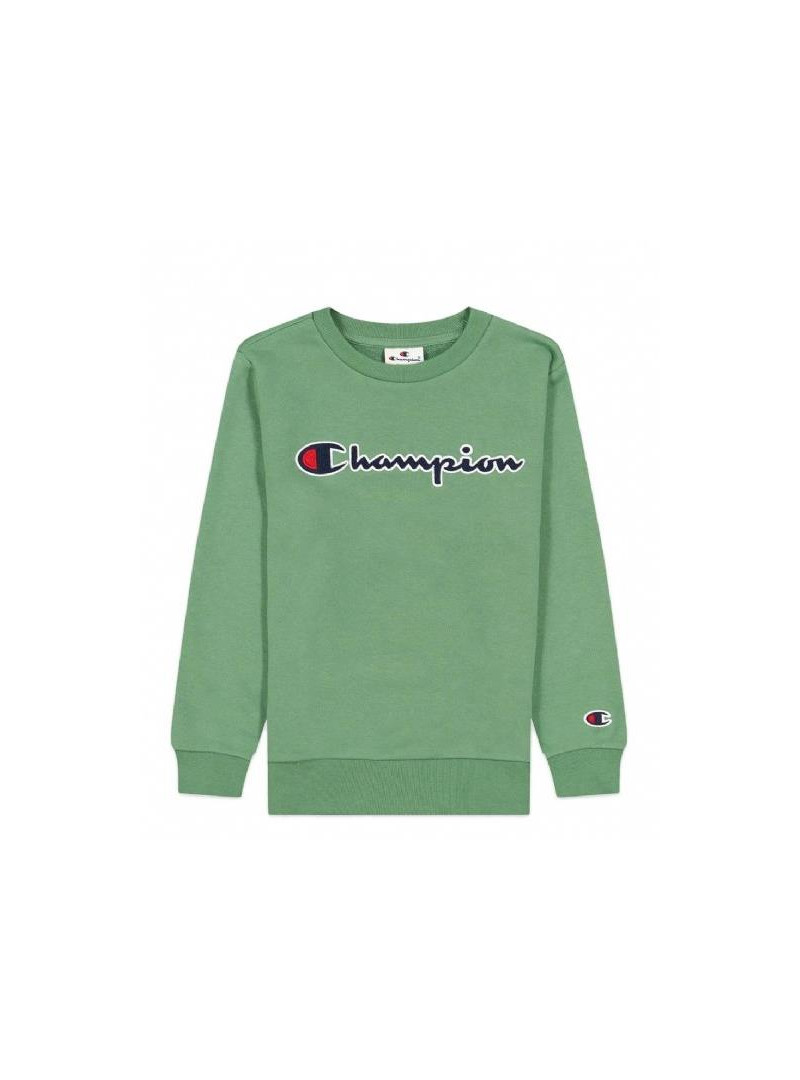 Champion Dziecięca Bluza Crewneck Sweatshirt 305951GS098 Zielony | Sklep Monotox