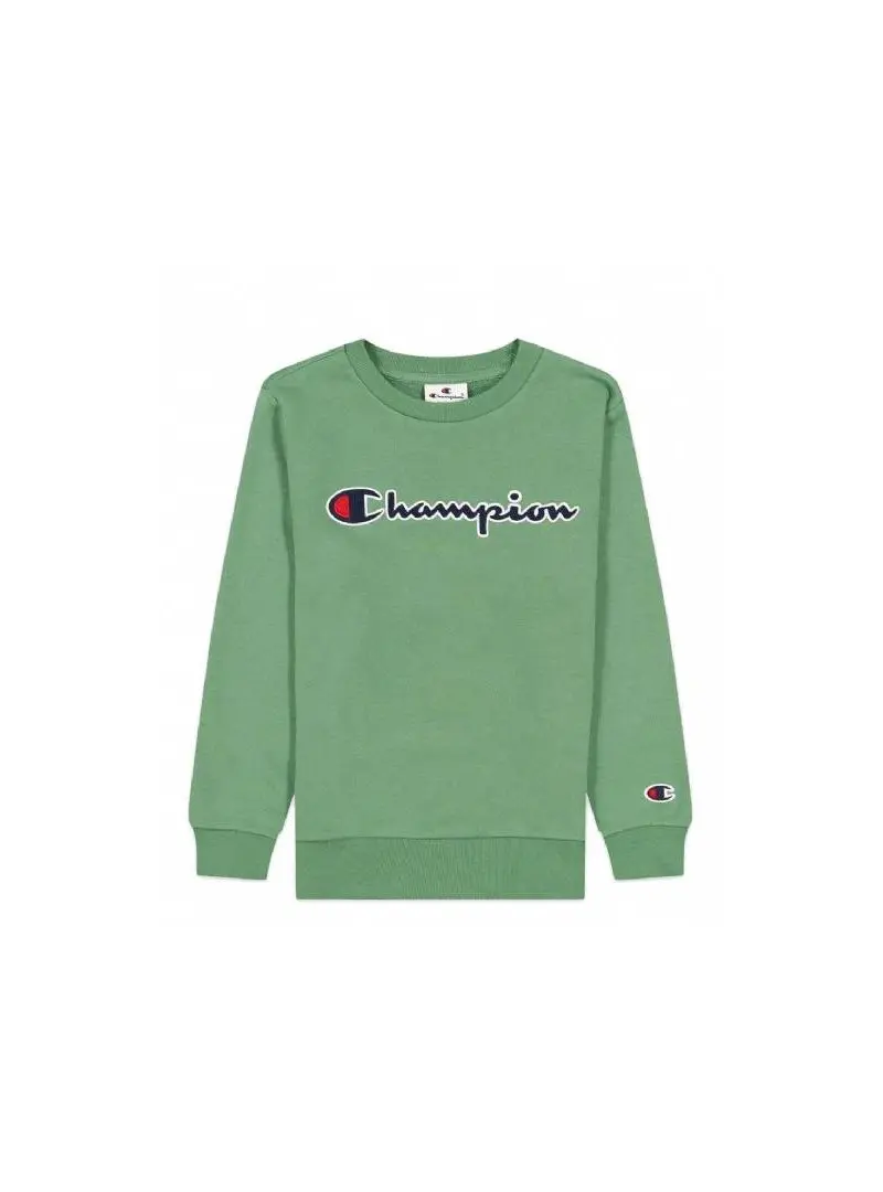 Champion Dziecięca Bluza Crewneck Sweatshirt 305951GS098 Zielony | Sklep Monotox