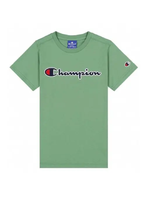 Champion Dziecięcy T-shirt Crewneck T-shirt 305954GS098 Zielony | Sklep Monotox