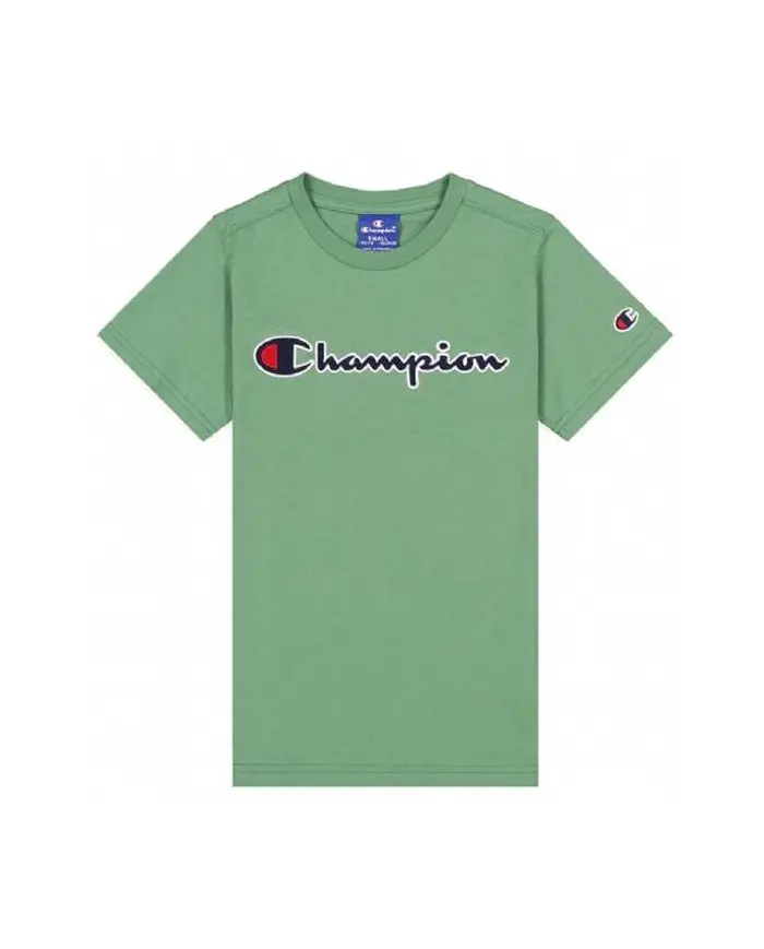 Champion Dziecięcy T-shirt Crewneck T-shirt 305954GS098 Zielony | Sklep Monotox