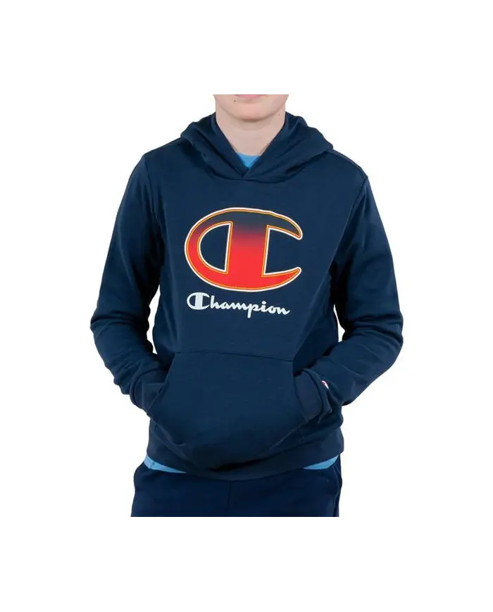 Champion Dziecięca Bluza Hooded Sweatshirt 305975BS503 Granatowy | Sklep Monotox