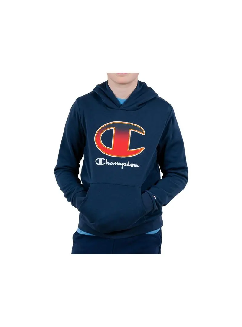 Champion Dziecięca Bluza Hooded Sweatshirt 305975BS503 Granatowy | Sklep Monotox