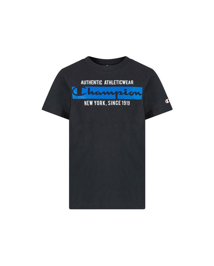 Champion Dziecięcy T-shirt Crewneck T-shirt 306174KK001 Czarny | Sklep Monotox