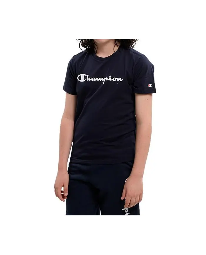 Champion Dziecięcy T-shirt Crewneck T-shirt 306285BS501 Granatowy | Sklep Monotox