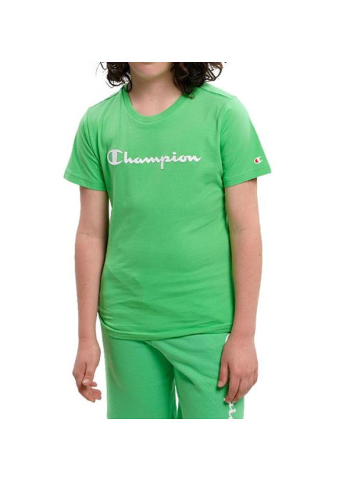 Champion Dziecięcy T-shirt Crewneck T-shirt 306285GS024 Zielony | Sklep Monotox