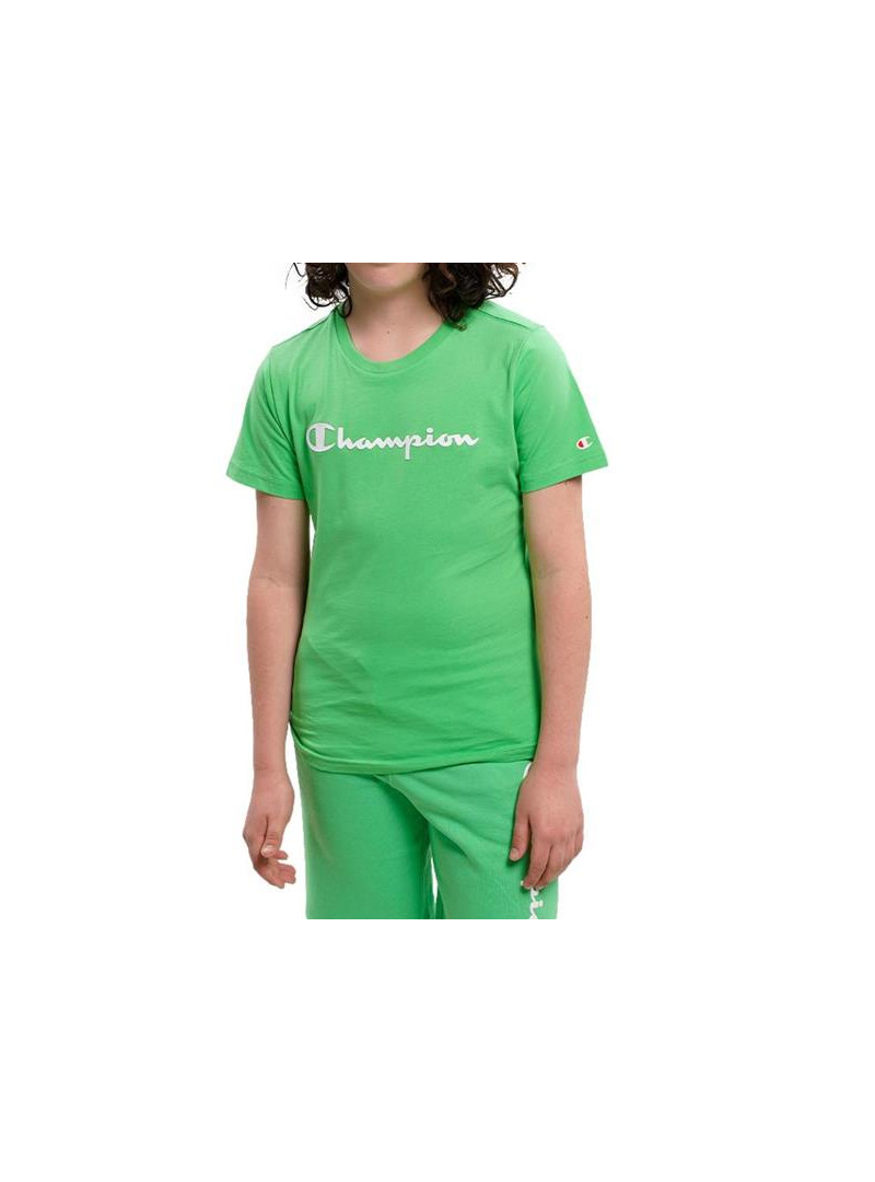 Champion Dziecięcy T-shirt Crewneck T-shirt 306285GS024 Zielony | Sklep Monotox
