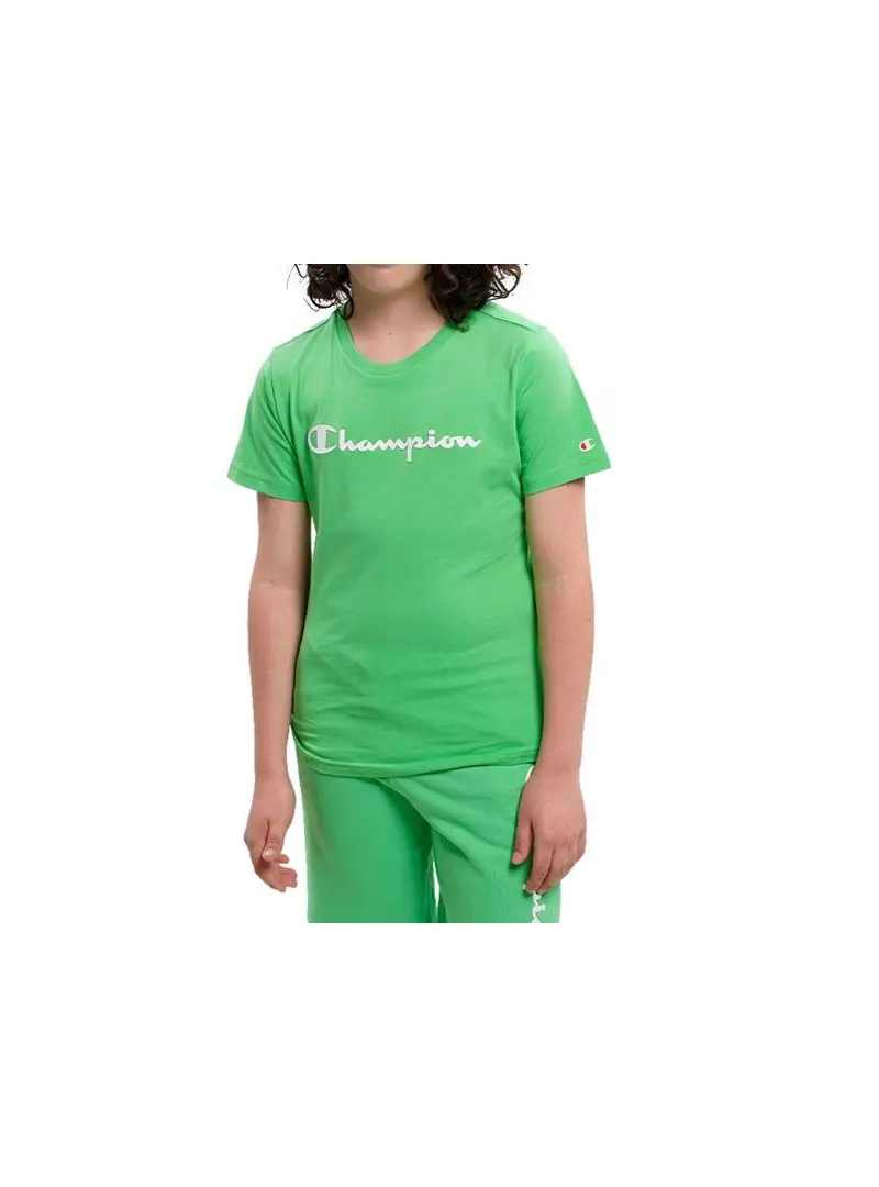 Champion Dziecięcy T-shirt Crewneck T-shirt 306285GS024 Zielony | Sklep Monotox