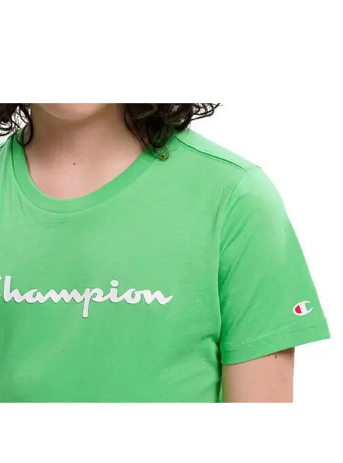 Champion Dziecięcy T-shirt Crewneck T-shirt 306285GS024 Zielony | Sklep Monotox