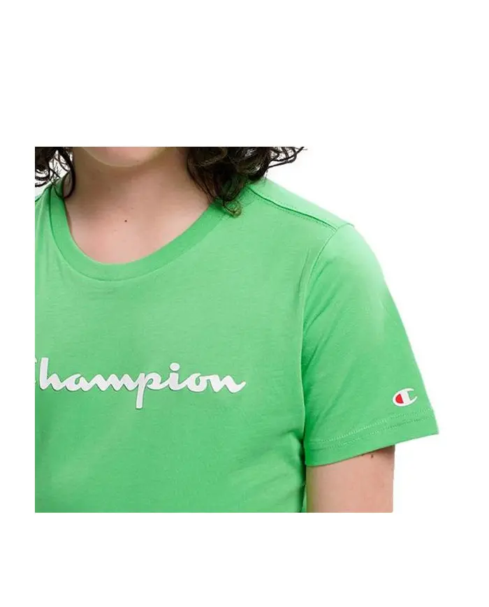 Champion Dziecięcy T-shirt Crewneck T-shirt 306285GS024 Zielony | Sklep Monotox