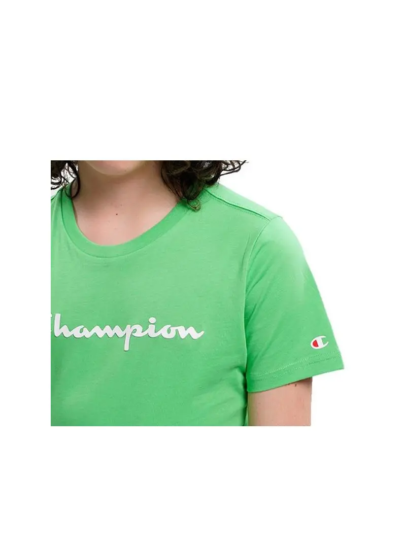Champion Dziecięcy T-shirt Crewneck T-shirt 306285GS024 Zielony | Sklep Monotox