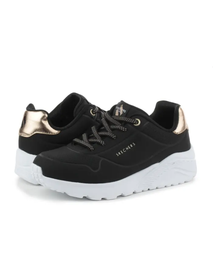Skechers Damskie Sneakersy Uno Lite 310384LBLK Czarny | Sklep Monotox