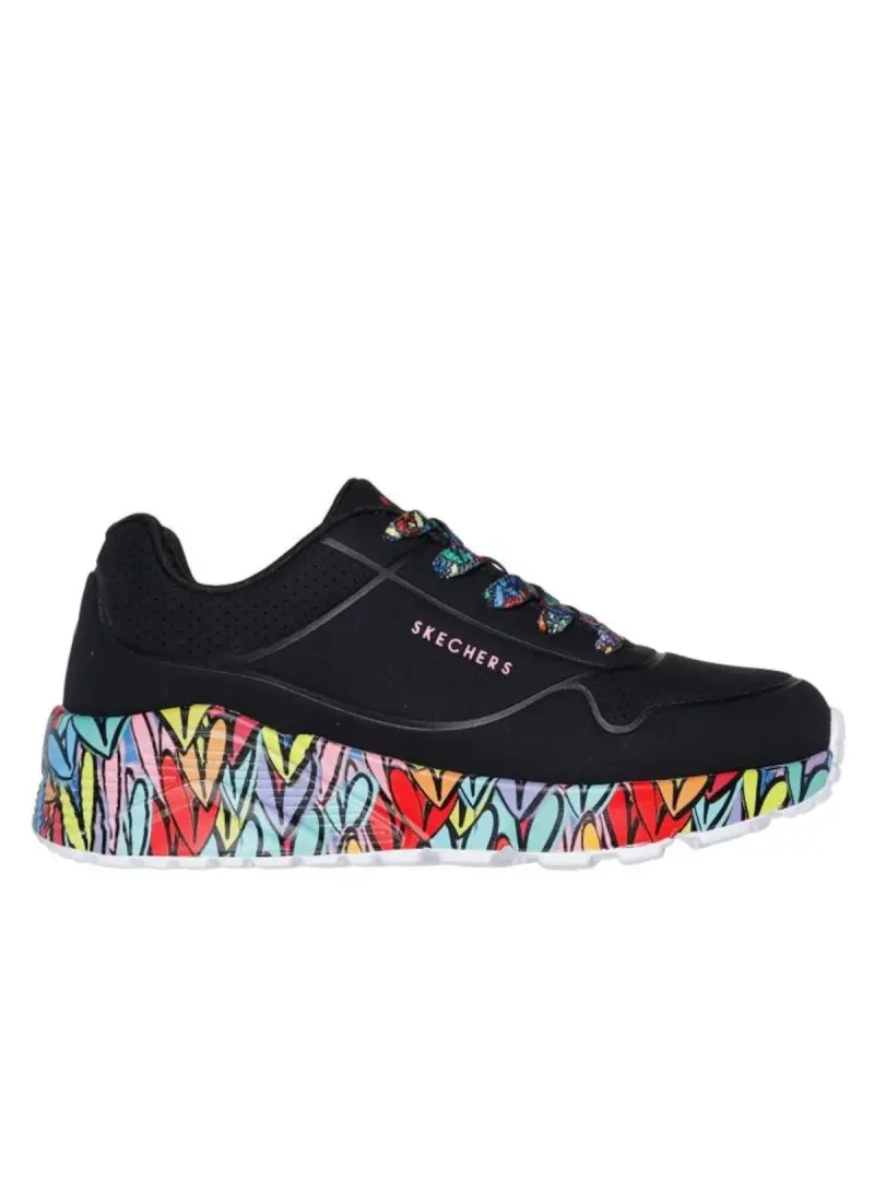 Skechers Dziecięce Sneakersy Uno Lite-subtle Love 314088LBKMT Czarny | Sklep Monotox