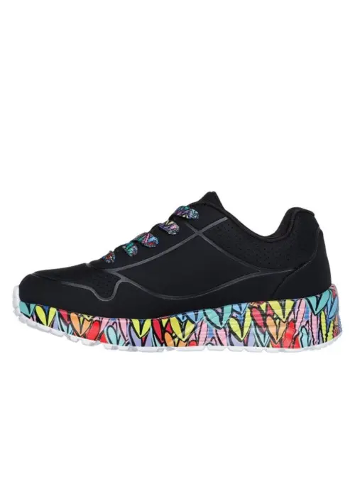 Skechers Dziecięce Sneakersy Uno Lite-subtle Love 314088LBKMT Czarny | Sklep Monotox