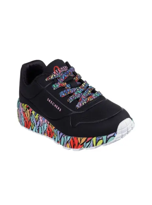 Skechers Dziecięce Sneakersy Uno Lite-subtle Love 314088LBKMT Czarny | Sklep Monotox