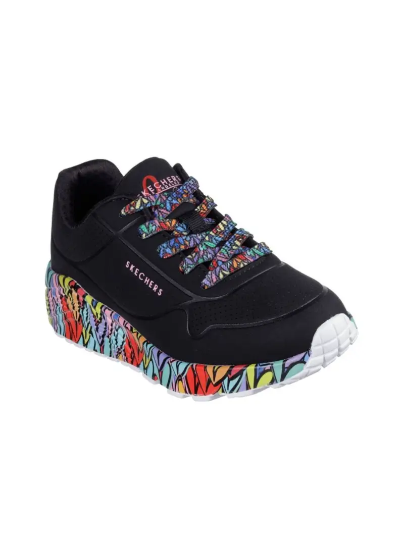 Skechers Dziecięce Sneakersy Uno Lite-subtle Love 314088LBKMT Czarny | Sklep Monotox
