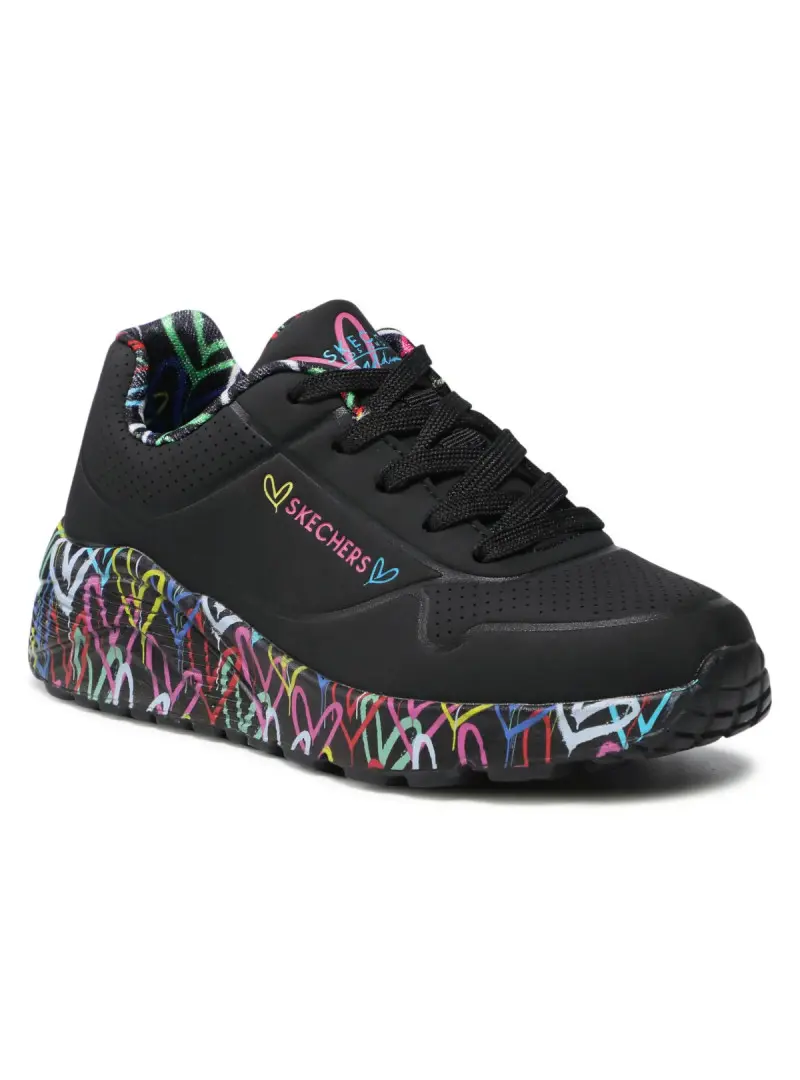 Skechers Dziecięce Junior Sneakersy Uno Lite Lovely Luv 314976LBKMT Czarny | Sklep Monotox
