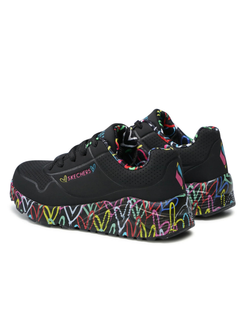 Skechers Dziecięce Junior Sneakersy Uno Lite Lovely Luv 314976LBKMT Czarny | Sklep Monotox